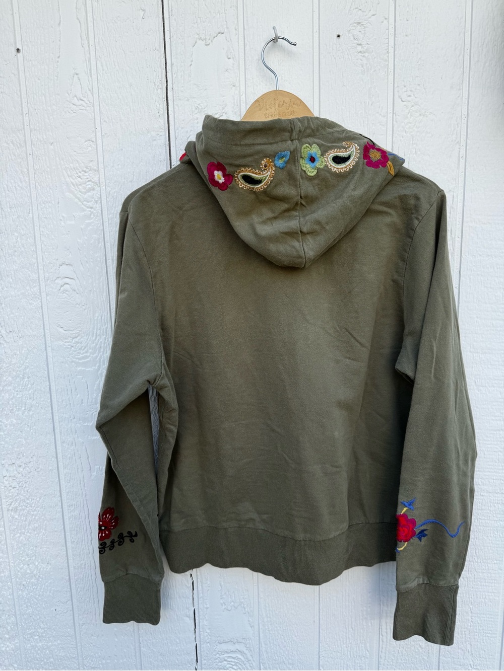 Y2K Embroidered Western Boho Zip-Up Hoodie Jacket - Picture 4 of 4